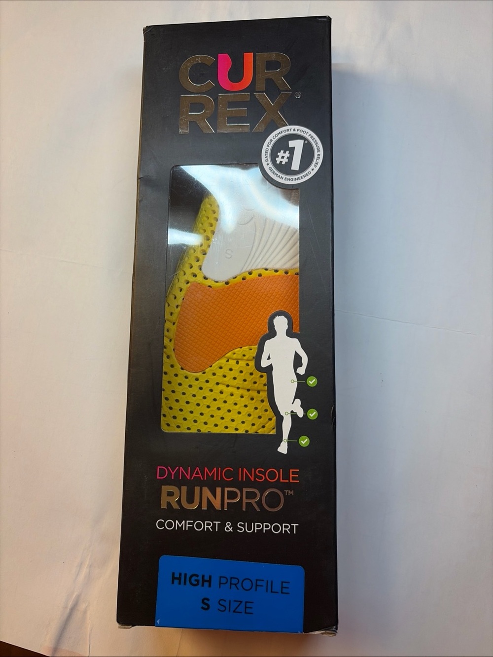 High Insoles for Running Shoes – Arch Support Inserts Size S